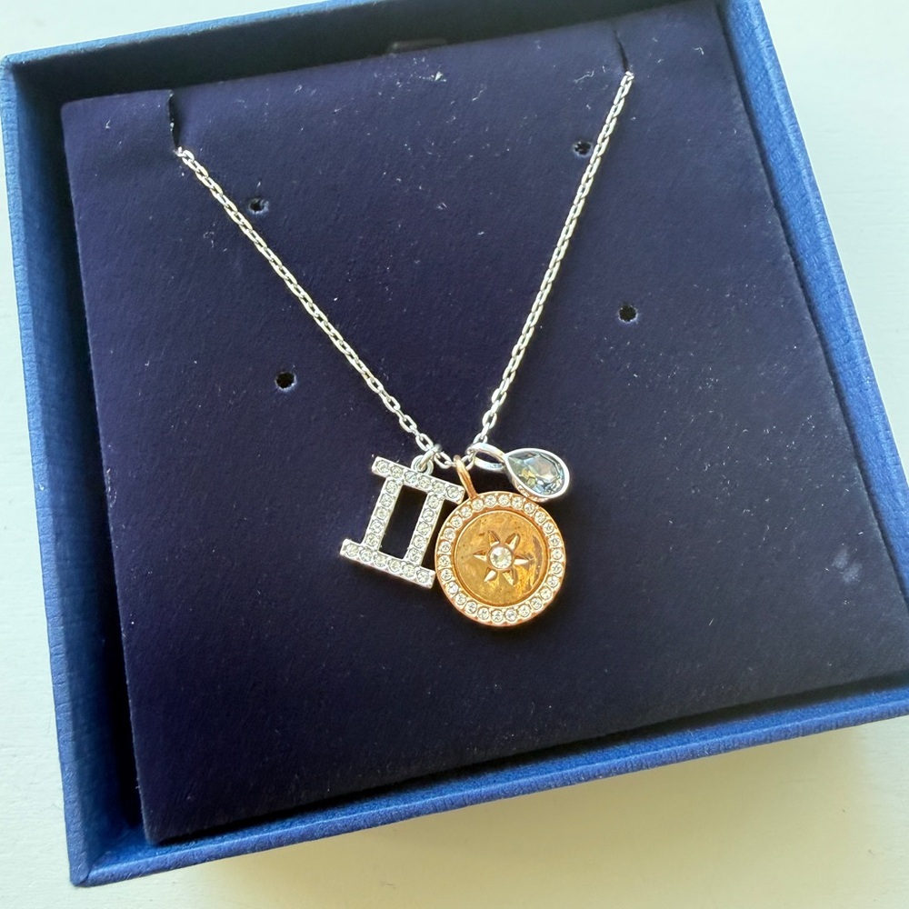 Swarovski Gemini Zodiac Necklace – Crystal II Charm w/ Box - Picture 7 of 10